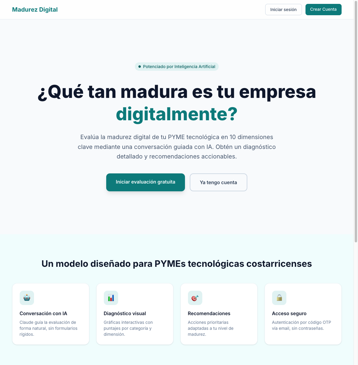 Madurez Digital — Autodiagnóstico para PYMEs